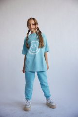SKY BLUE PANEL PANTS / Detské nohavice