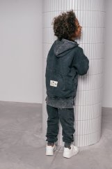 ZIP ACID BLACK HOODIE black / Detská mikina na zips